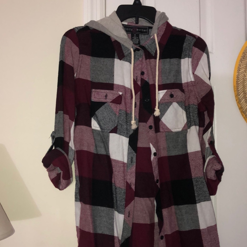hooded flannel